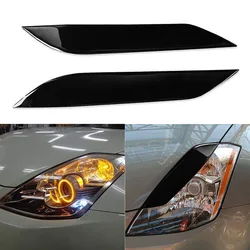 Eyebrow Trim Car Headlight Car Light Eyebrow Eyelids Trim Sticker For Nissan 350Z Headlight Eyebrow For Nissan Light Trim