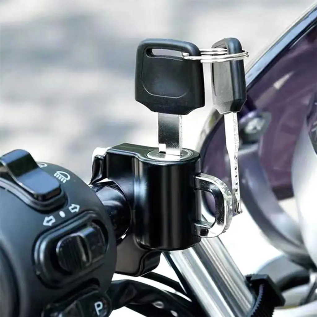 

Lock Motorbike Helmet Lock Kit Aluminum Alloy Hanging Hook with 2 Keys Anti- for
