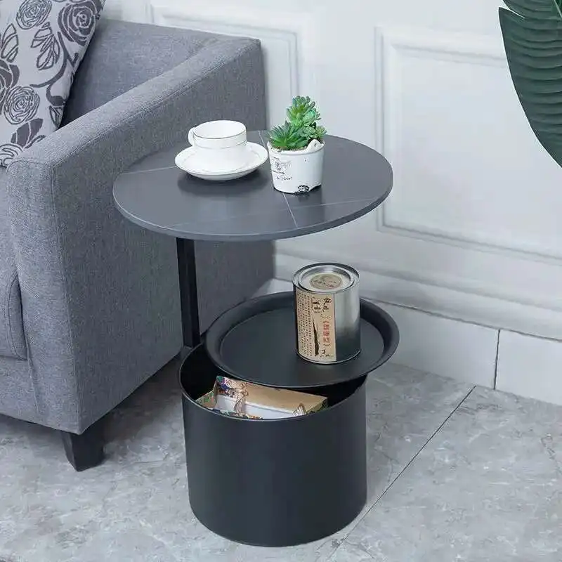 

Modern New Multi-functional Double-layer Simple Sofa Corner Table Coffee Table Light Luxury Storage Bedside Rack Side Table