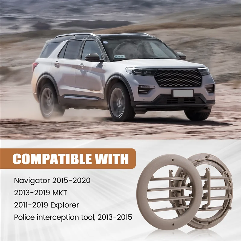 

4PCS Car Ceiling Roof A/C Air Vent Grille FL1Z-19893-AH For Ford Explorer 2011-2019 Lincoln MKT Navigator BB5Z-19893-AA