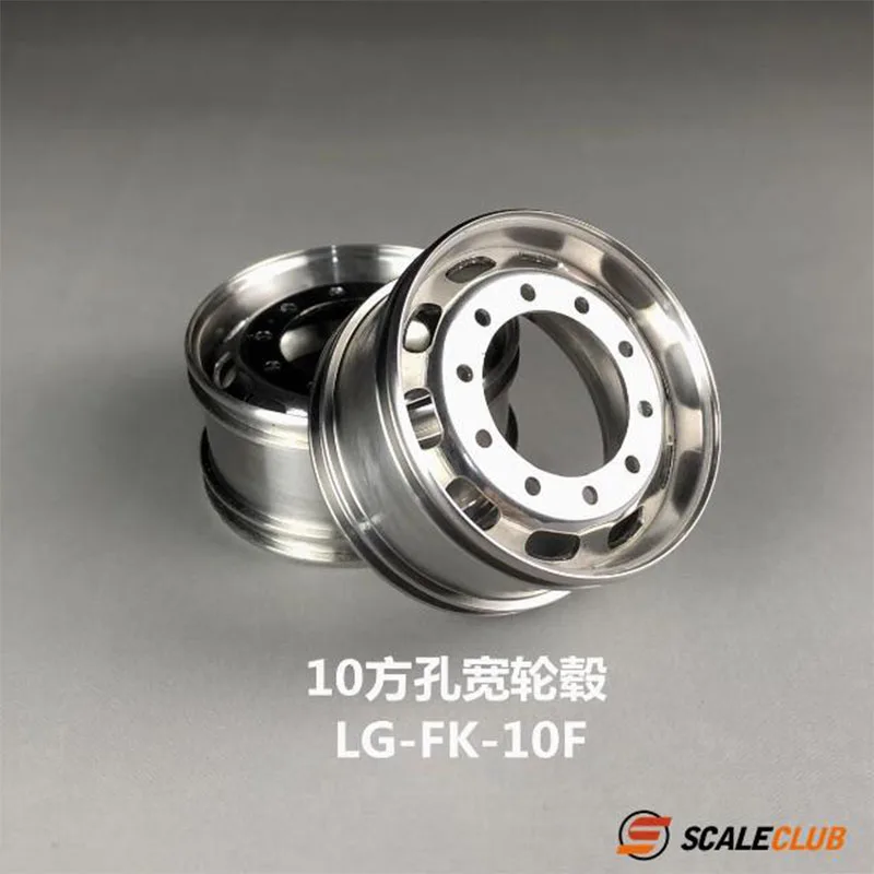 

Scaleclub Model 1/14 Drag Head Mud Upgrade Stainless Steel Wheel Classic 10 Big Square Hole For Tamiya Lesu Rc Truck