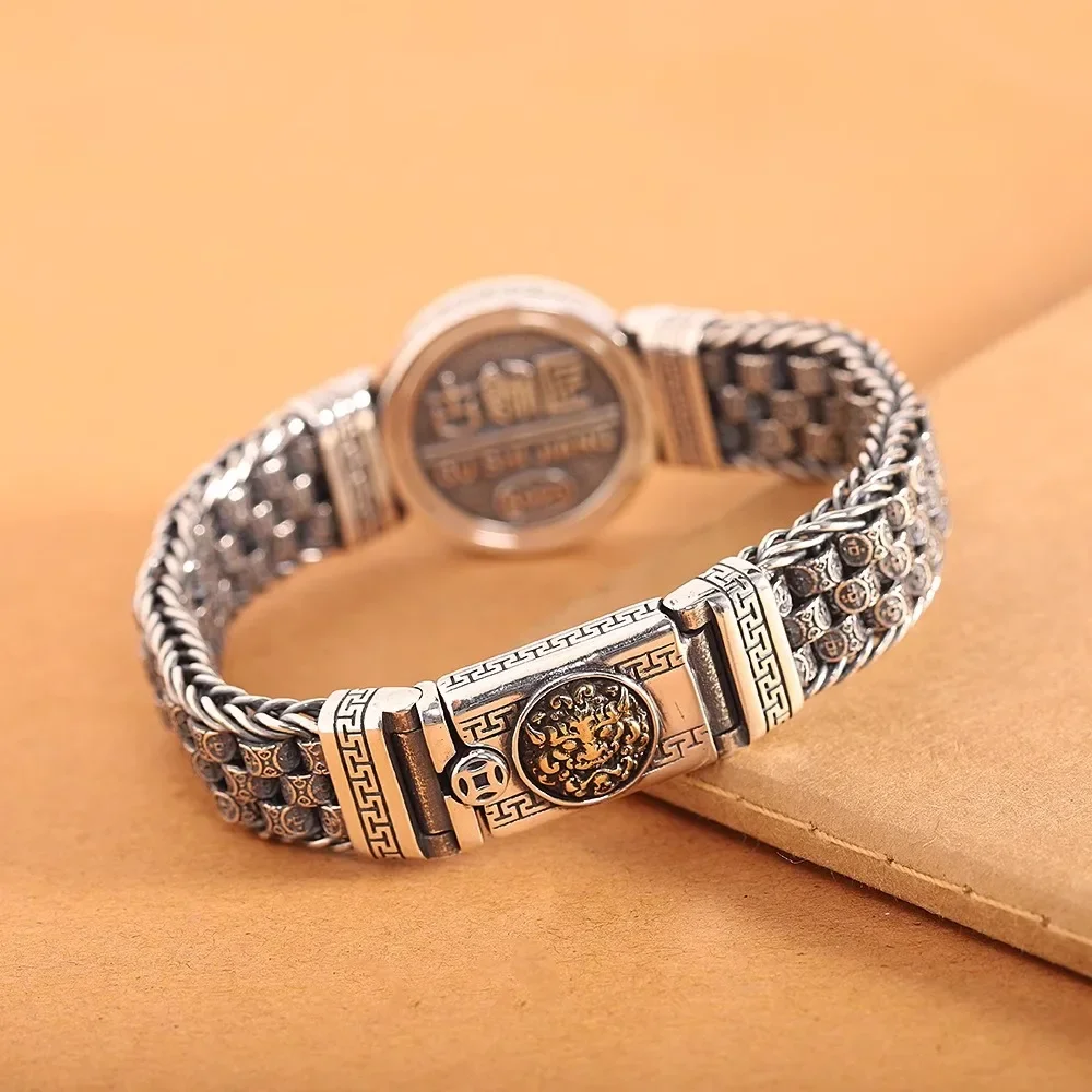 New Men\'s Bracelet Large and Domineering Beast Gluttonous Pixiu Tide Men\'s Retro Woven Men\'s Bracelet Jewelry Accessories