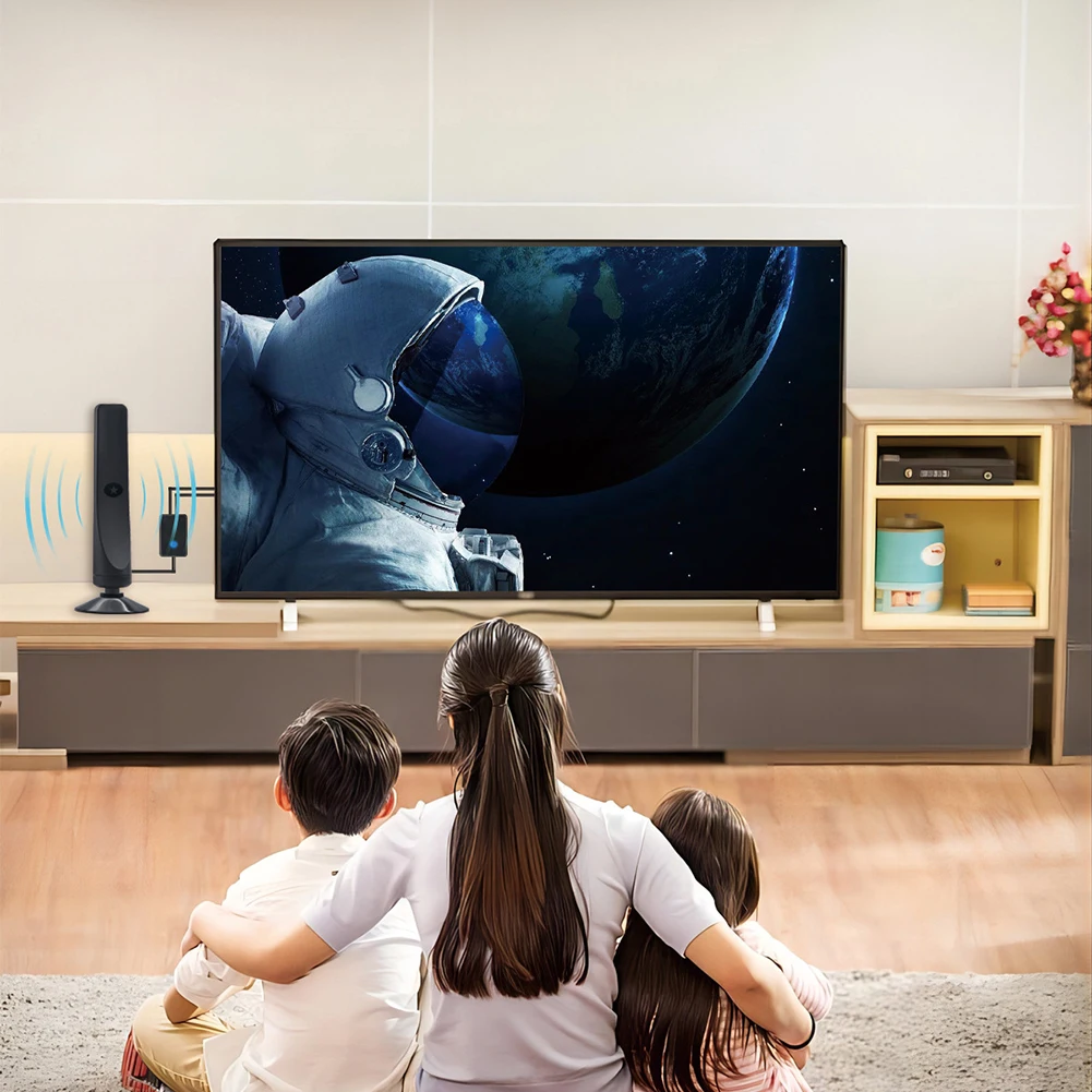 هوائي التلفزيون الرقمي مع إشارة الداعم شفط كأس هوائي التلفزيون دعم 4K 1080P مكاسب عالية المكونات الجوية اللعب للتلفزيون الرقمي الذكي