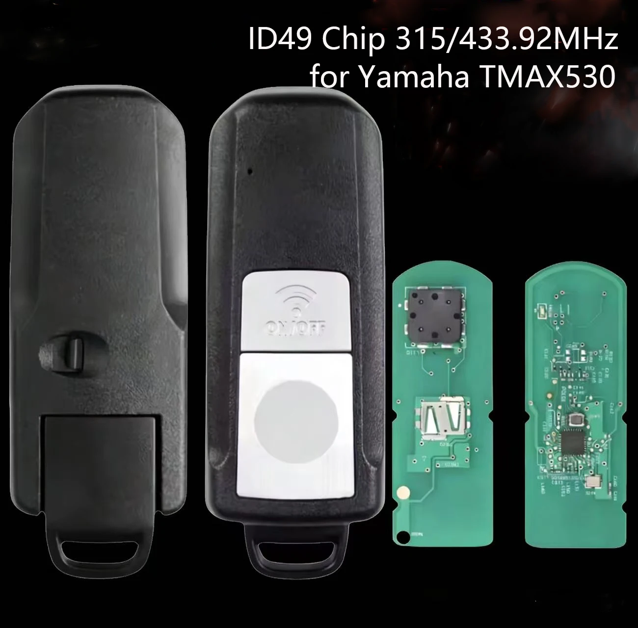 

Пульт дистанционного управления MK0028 с чипом ID49, 315/433.92 МГц для мотоциклов и скутеров Yamaha TMAX530 TMAX560 T-MAX 530/560 2016-2021 годов выпуска