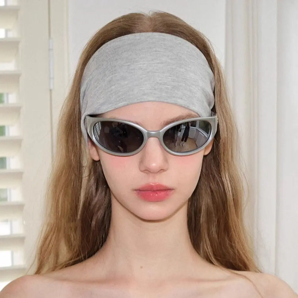 

Hair Accessories Knit Cotton Elastic Headband Soft Breathable Wide Knitted Headband Face Wash Solid Color Sports Hairband Girls