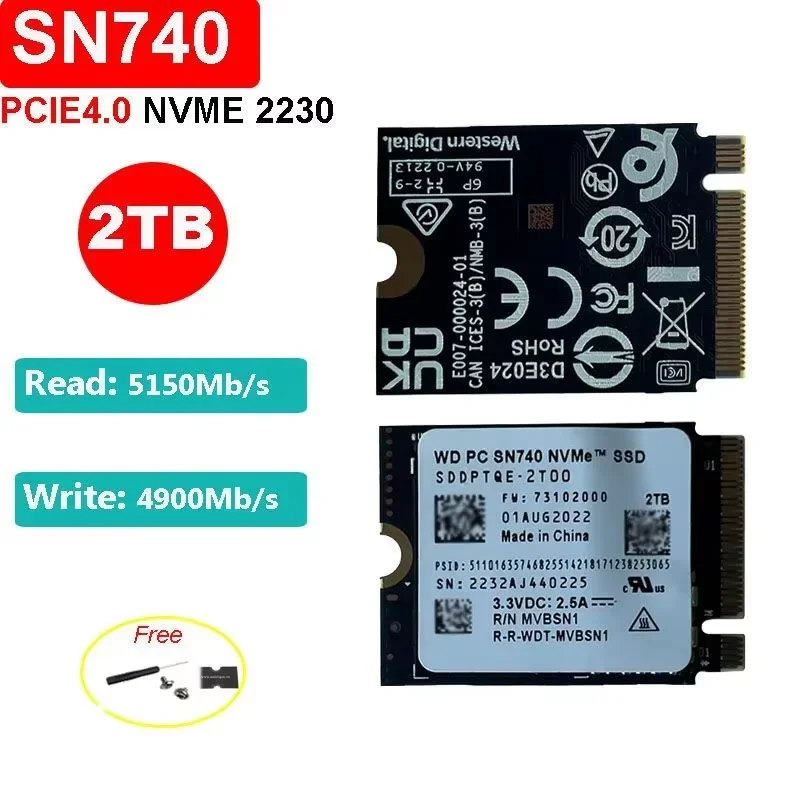 SN740 NVMe PCIE4.0x4 SDDPTQE-2T00 2TB SSD