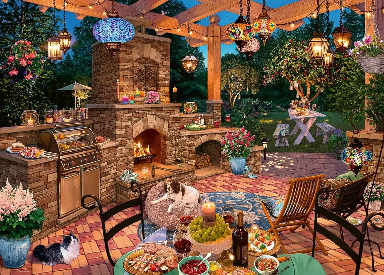 

Jigsaw Puzzles for Adults 1314/520/120pcs The Garden Kitchen Wooden Puzzles for Gameroom Bedroom Home Decor Birthday Party Gift