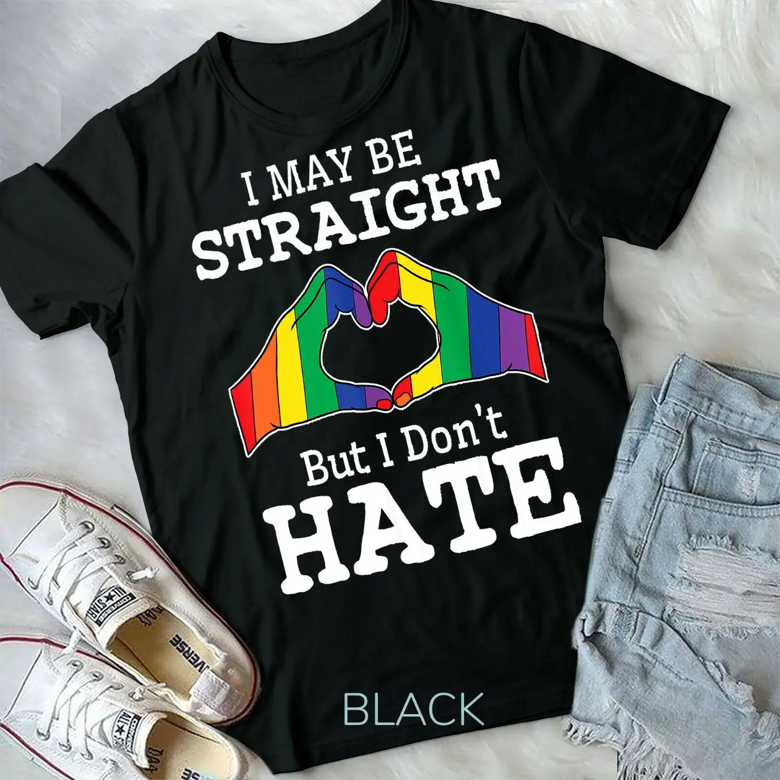 I May Be Straight But I Don't Hate Gay Pride LGBT Shirt Unisex & Youth T-shirt