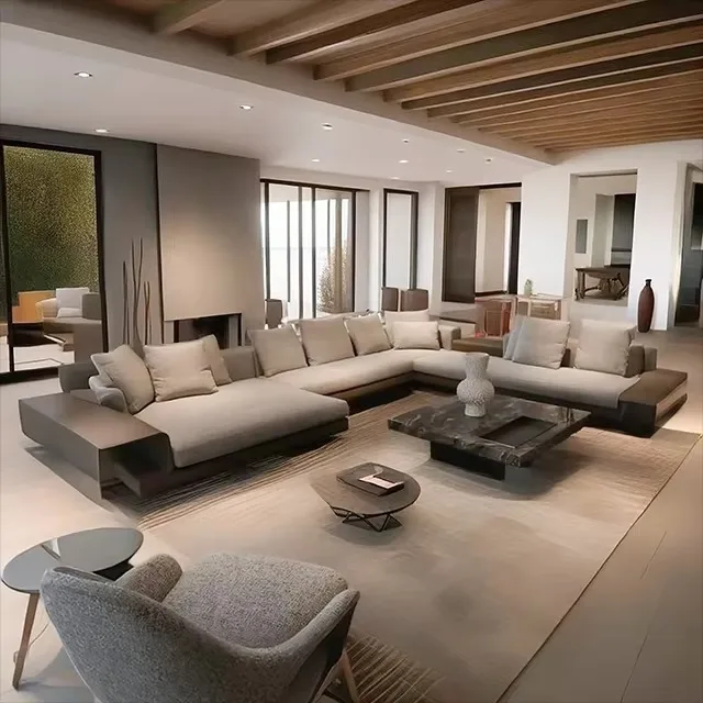 

Modern Minimalist I-Shaped Modular Sofa Set for Hotels and Living Rooms