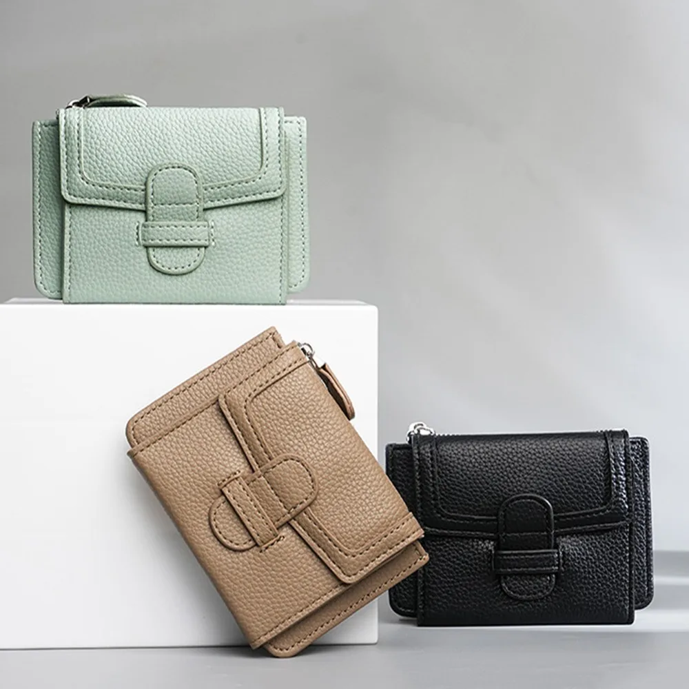 

Ins Candy Color Ultra Thin Wallet Waterproof Small Daisy Vintage Coin Purse Multi-card Bit Zipper Women's Short Purse Unisex