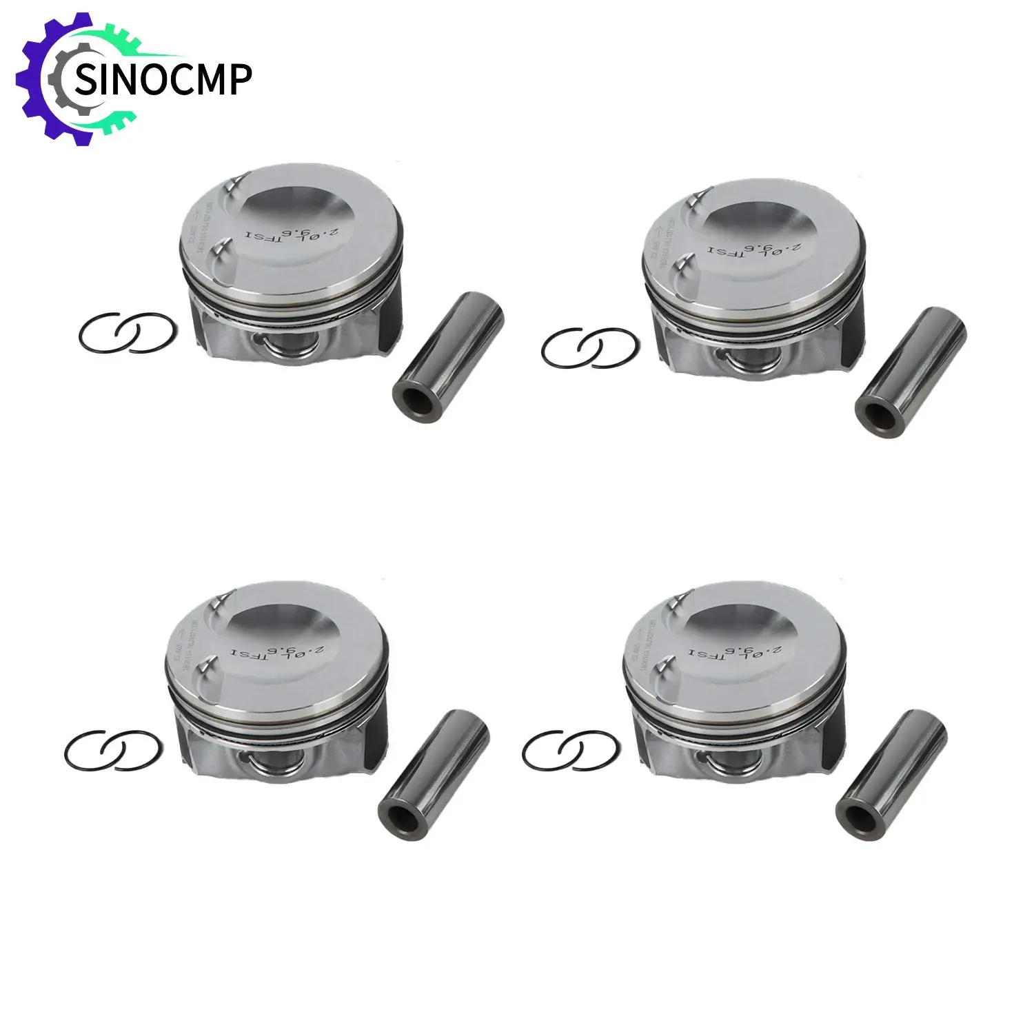 4pcs Pistons Assy Set Φ21mm 06H107065AM N90558301 For AUDI A3 A4 Q5 ​VW EOS Jetta Passat Golf Skoda Octavia Superb Seat Altea