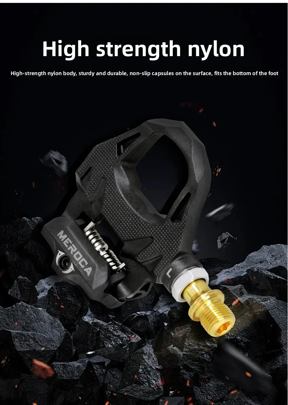 MEROCA HD-82 Rennrad-Schlosspedal, leichtes, selbstverriegelndes Fußpedal für Rennräder, SP*-System, Peilin mit Verriegelungsplatte – Detail 10