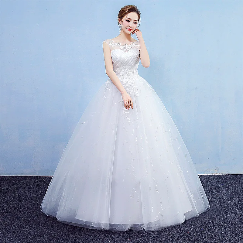 Customized Wedding Dress Plus Size Wedding Dresses Ball Gowns Lace Up Embroidery Dresses