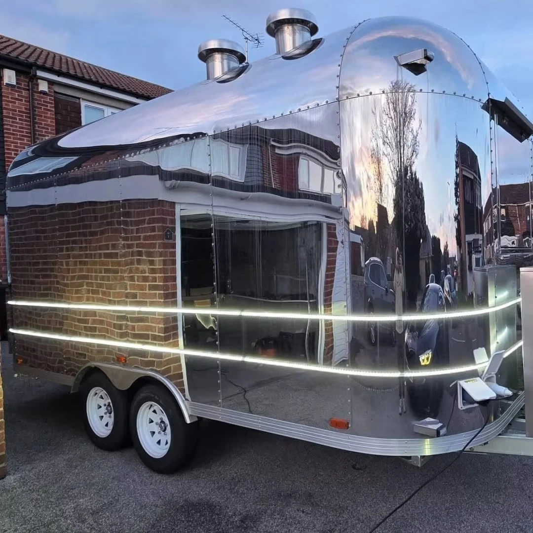 Outdoor Mobile Bar Hot Dog Dessert Coffee Ice Cream Cart Dirty Soda Truck Mobile Kitchen Fast Food Crepe Trailers Fully Equipped