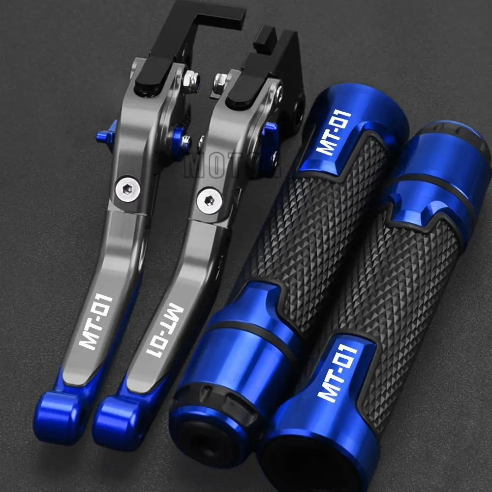 

2004-2009 2008 2007 2006 2005 Motorcycle Aluminum Adjustable Brake Clutch Levers Handlebar Hand Grips Ends FOR YAMAHA MT01 MT 01