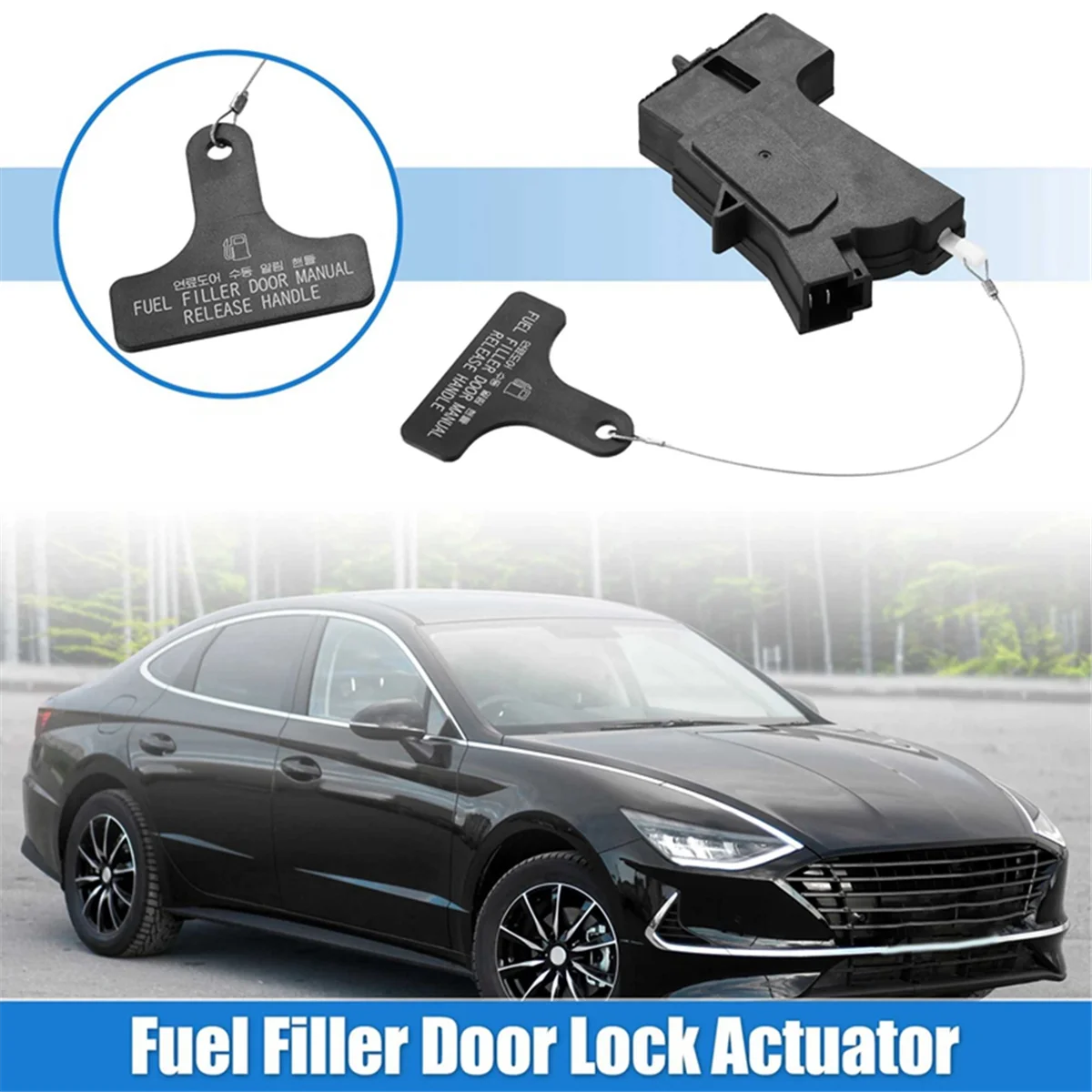 

Fuel Gas Filler Door Release Handle Opener Actuator for Hyundai Sonata Fuel Filler Cap Opener Assembly 81590-2T000