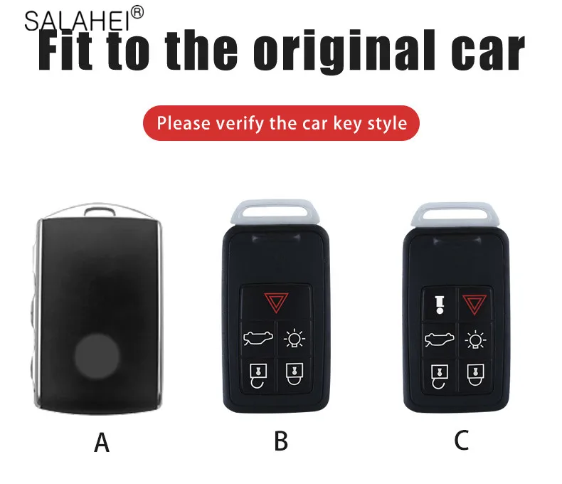 Leather Car Key Case Leather For Volvo C30 XC40 XC60 XC90 S60 S70 S80 S90 XC90 2016-2018 V50 V90 S40 D5 t5 t6 Keychain Bag