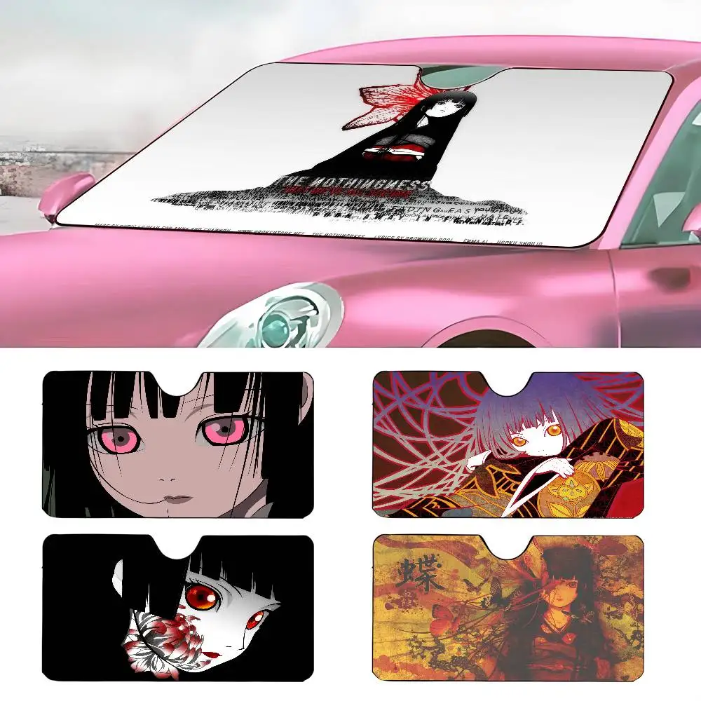 

ANIME HELL GIRL Автомобильный солнцезащитный козырек Зонтик для лобового стекла автомобиля Солнцезащитный козырек с защитой от ультрафиолета и внутренний охладитель