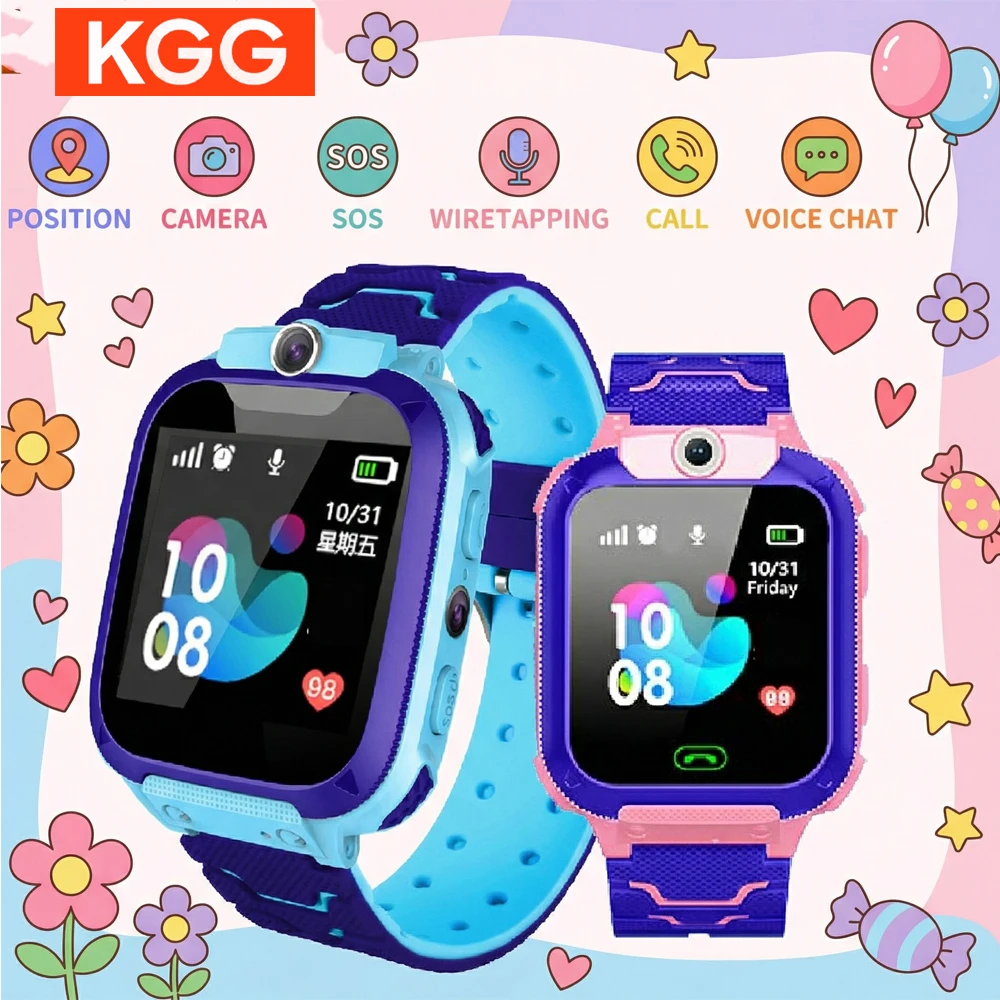 

2G Sim Card Q12 Kids Smart Watch SOS Voice Call Camera LBS Location Waterproof Children's Smart Phone Watch Smartwatch.