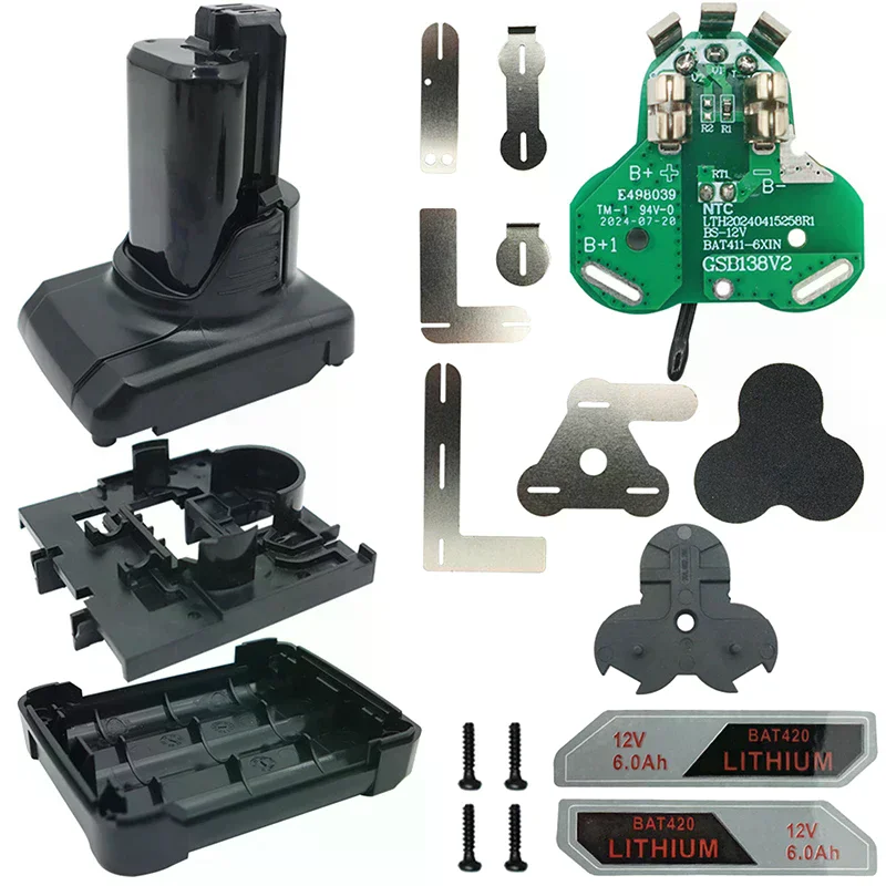 10.8V 12V Li-ion Battery Protection Board Case - BAT420 Plastic Housing Shell For BAT412A BAT413A BAT411 PCB Box