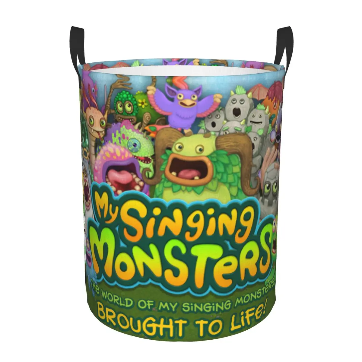 Custom My Singing Monsters Laundry Basket Collapsible Clothes Toy Hamper Storage Bin for Kids Nursery