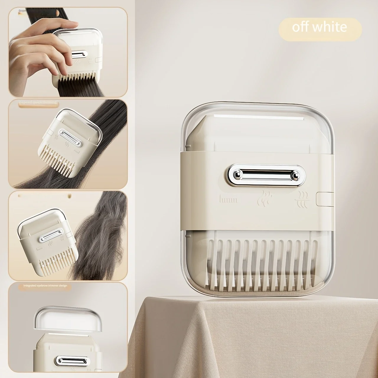 Doppelköpfiges Manuelles Haarschneidewerkzeug 6-in-1 Trimmer-Kamm Pony-Ausdünnungs- und Entfernungswerkzeug für Salon-Styling – Detail 2