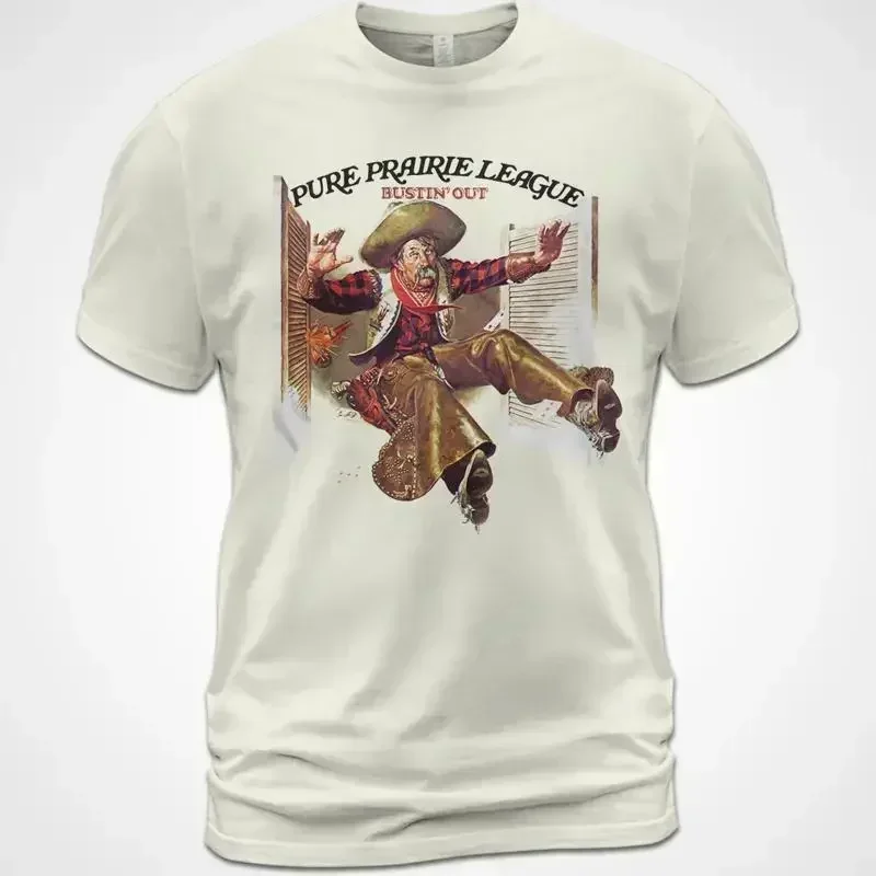 Cotton T Shirt Pure Prairie League Bustin' Out Album Craig Fuller Jeff Zona