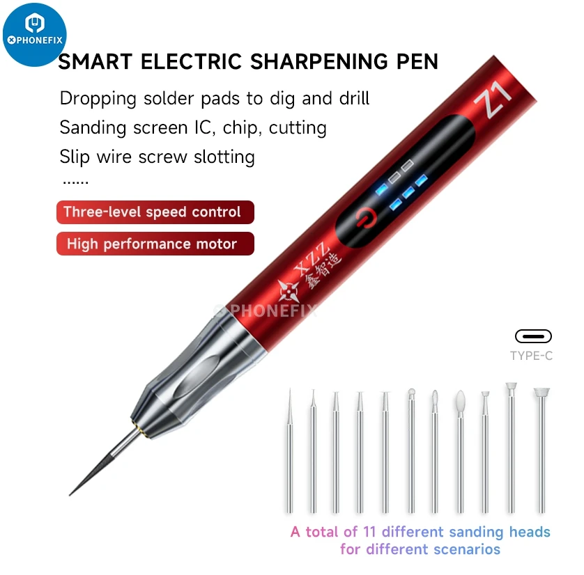 Portable Rechargeable Wireless polishing grinding pen Phone Screen Residue OCA Adhesive Remover Cutter Shovel Clean Repair Tool