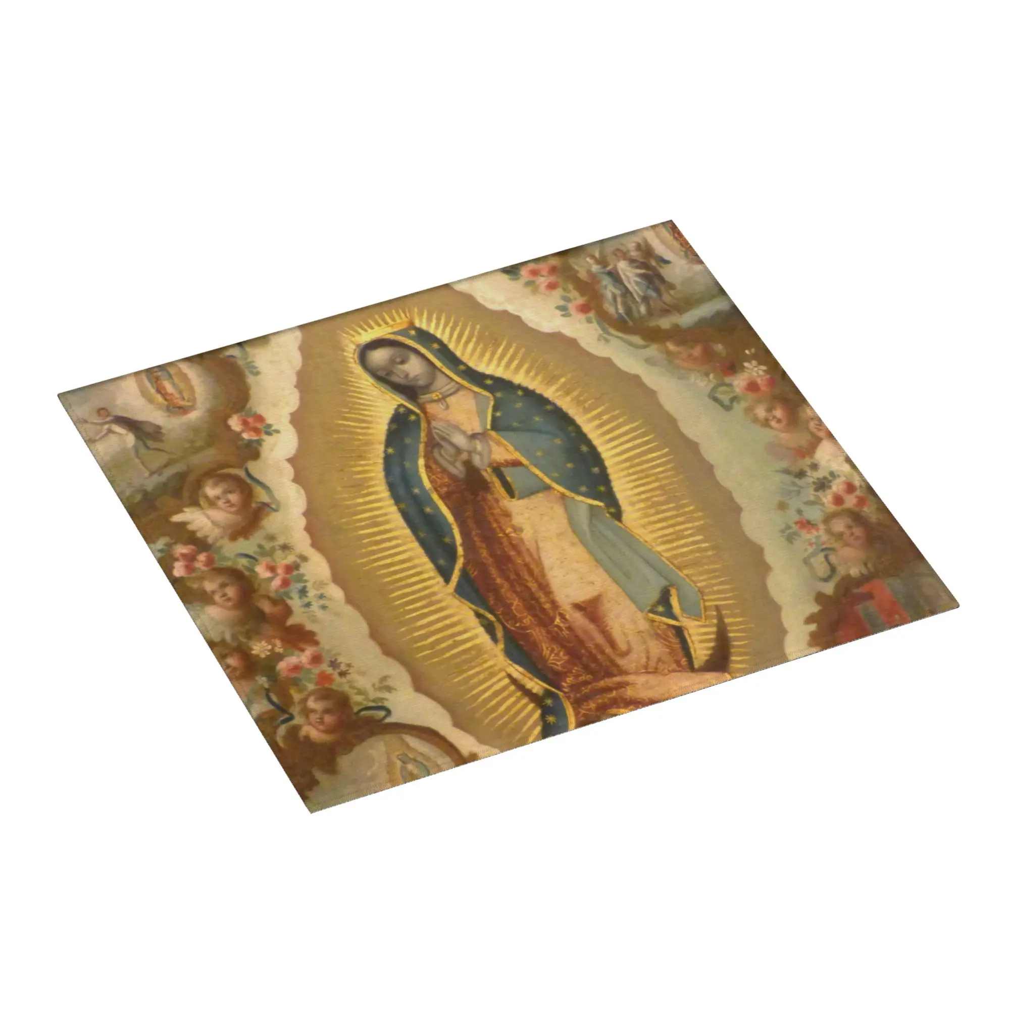 Drying Mat For Kitchen Virgin of Guadalupe Virgin Mary Barware Tableware Mexico Catholic Saint Washable Kitchen Sink Drying Pad