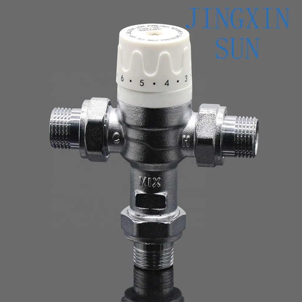 Sanitary Brass Cold and Hot Water Temperature Control Valves Thermostatic Mixing Valve