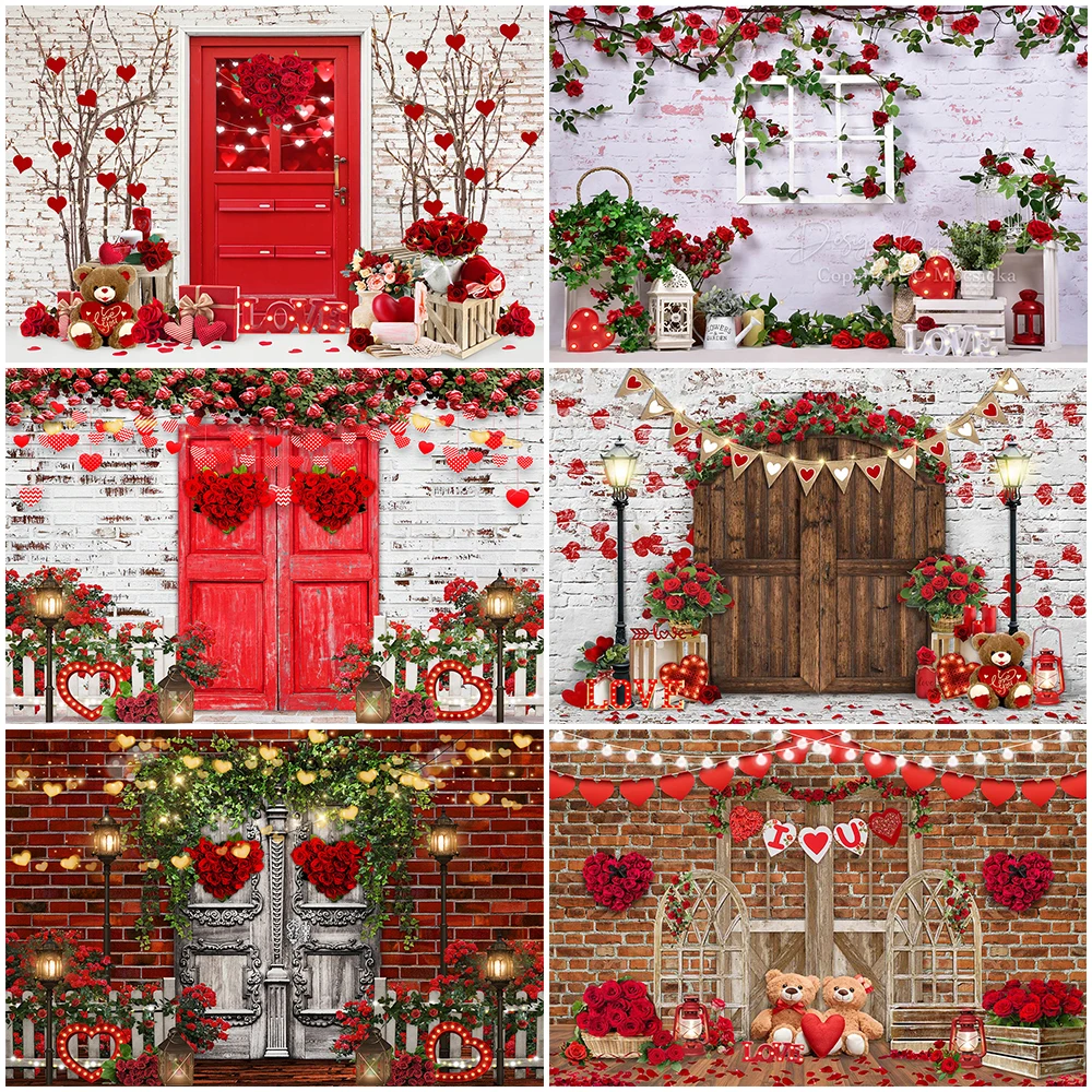 Mocsicka – arrière-plan de photographie pour la saint-valentin du 14 février, accessoires de décoration de mariage, doux rideaux de Studio Photo