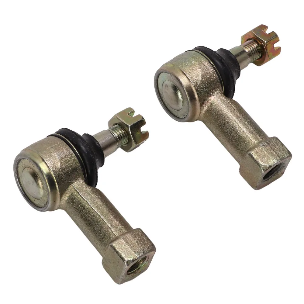 2pcs Durable M12 Thread Tie Rod Ends M10 Thread 200-250cc Engine Steering Rack Outer Tie Rod Ends Ball Joint Ends For ATV