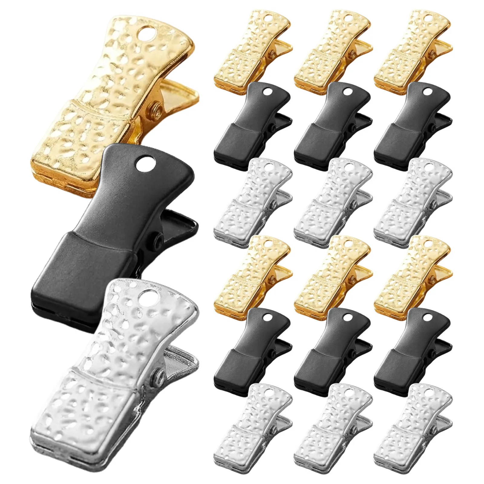 30Pieces Metal Bulldog Clips Rubber Sleeve Retro Design for Badge Holder Face Cover Lanyard Eyeglass Chain Jewelry Crafts
