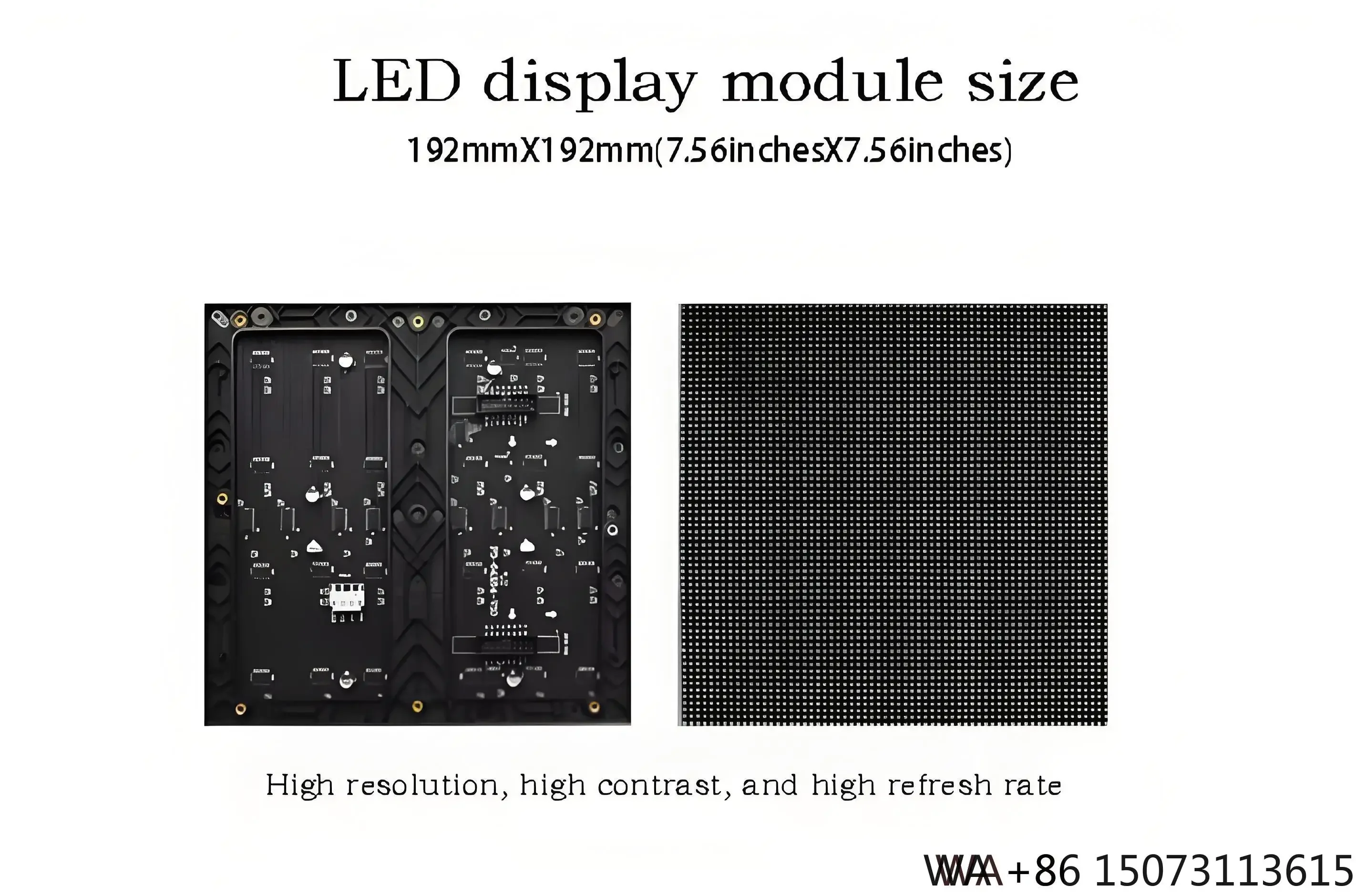

Indoor P3 LED Module 192x192mm 500nits SMD 2121 High Refresh for Conference Retail