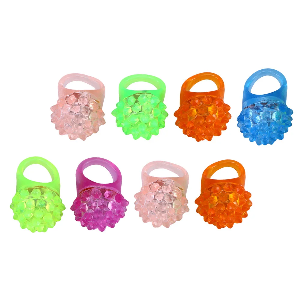 8 PCS LED Strawberry Ring Party Favors Lighting Flashing Toy Child