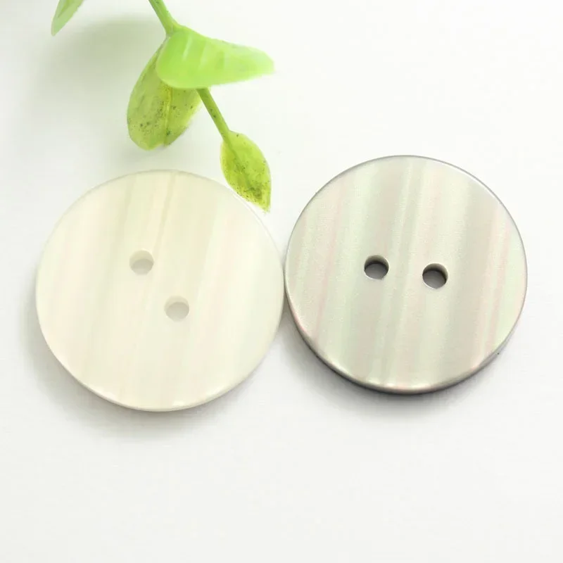 10PCS Resin Sewing Clothes White Buttons Plastic Scrapbooking Round Two Holes Botones Bottoni Botoes 15mm 20mm 25mm 11.5-25mm