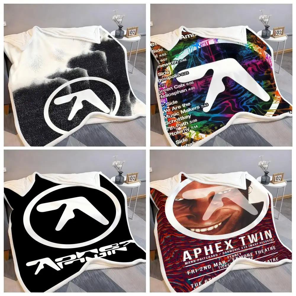 DJ A-Aphex T-Twin Album Throw Flannel Fluffy Soft Blanket Warm Skin-Friendly Throw for Sofa Bed Office Nap Winter