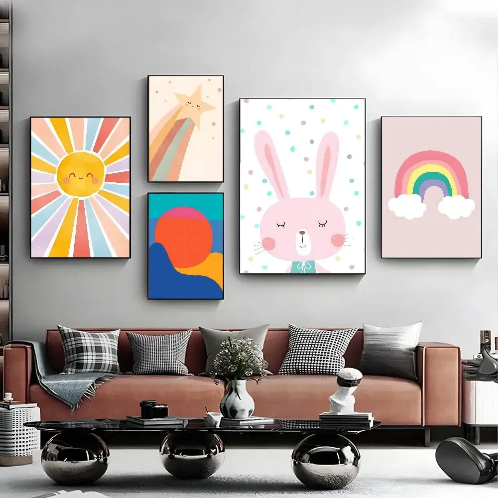Children’s Cartoon Wall Art Poster HD art sticky wall waterproof home living room bedroom bar aesthetic decoration