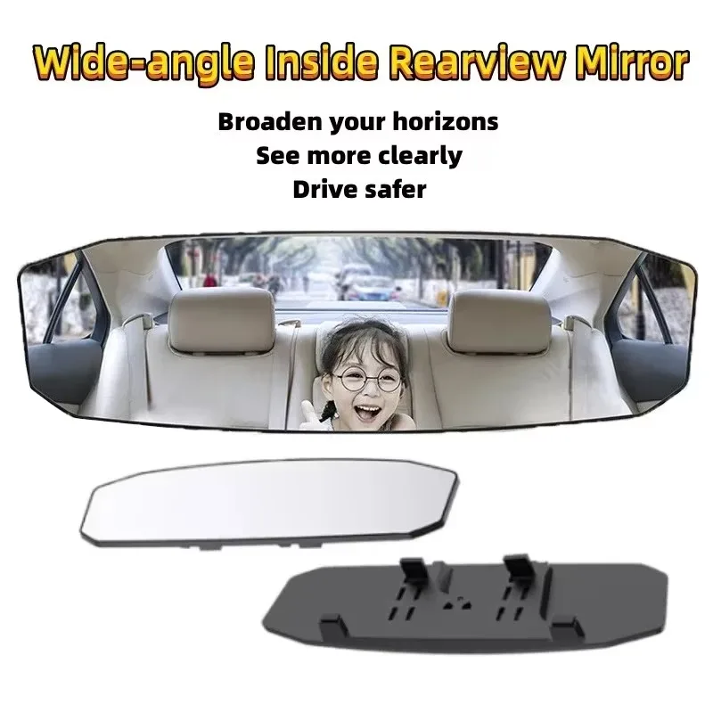 Universal Car Baby Mirrors Rear View Mirror Wide Angle Panoramic Assisting Anti-glare Large Vision Interior Monitor Auto
