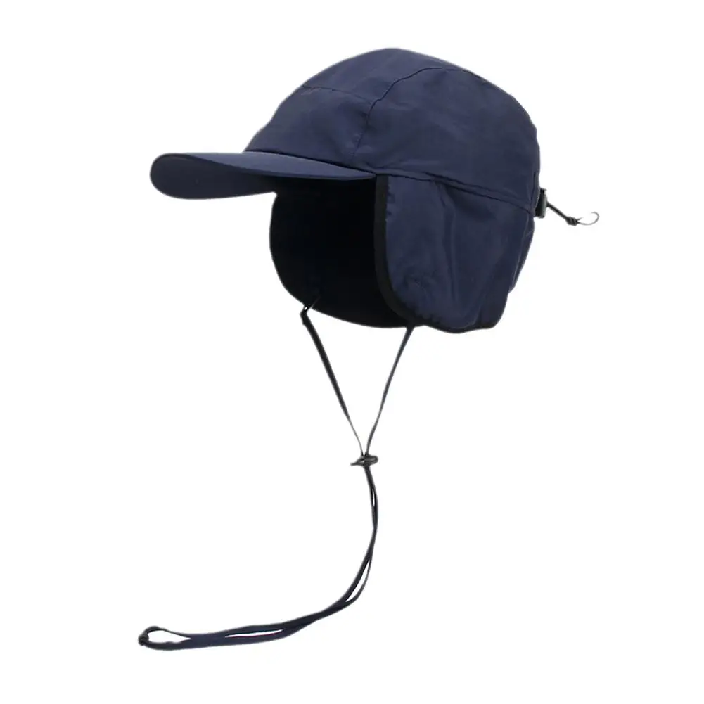 Cappelli invernali da uomo regolabili Berretto da baseball con paraorecchie foderato in pile caldo leggero impermeabile per berretto da sci da neve