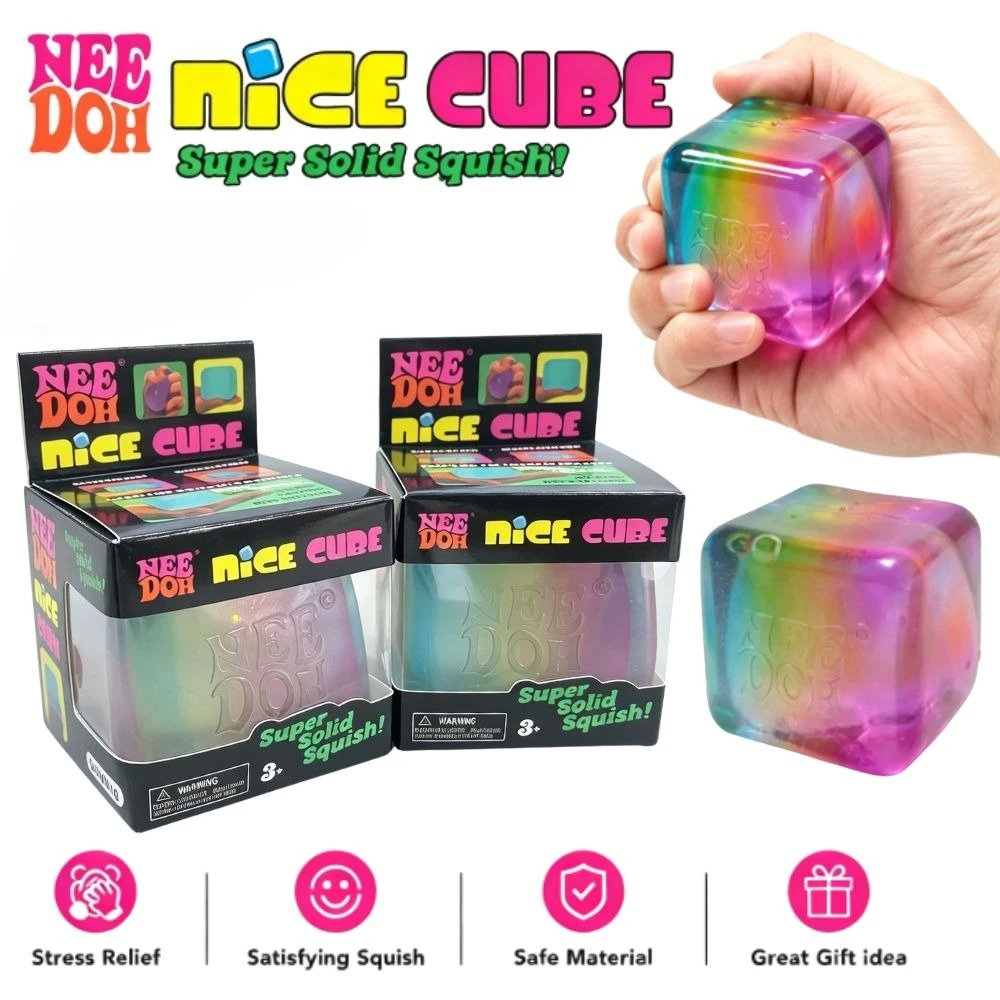 Sports Equipment Box - Popular Rainbow Color NeeDoh Cube Squishy