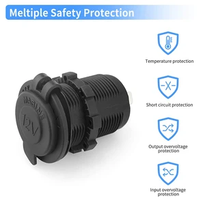 Çakmak soketi araba, motosiklet, deniz, ATV, RV çakmak soket fiş güç çıkışı soketi priz 12V dc priz su geçirmez Çakmaklı sigara kutularının ilk 5 satışı-no. 2