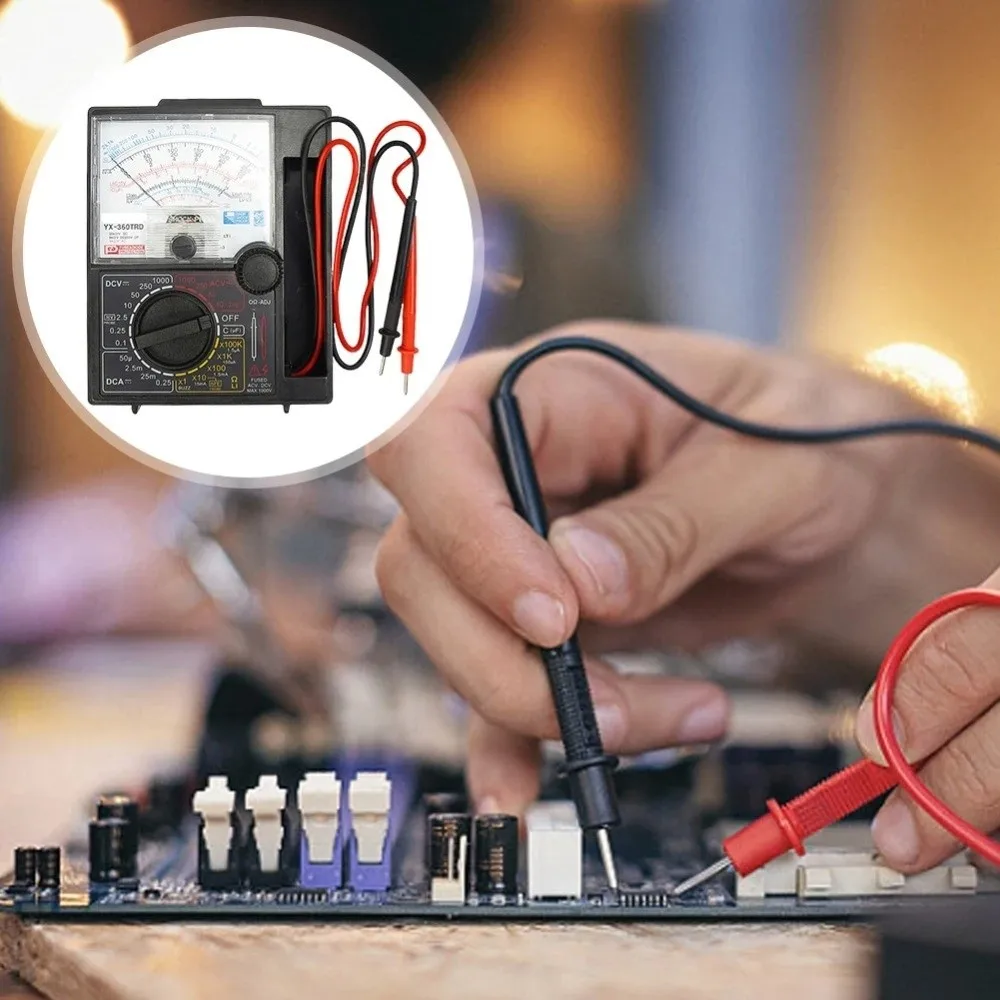 Pengukur Tegangan Arus Rentang 1000V dengan Alarm Buzzer Desain Mekanis Ammeter Tampilan Jarum Analog Pengukuran Analog Voltmeter DC