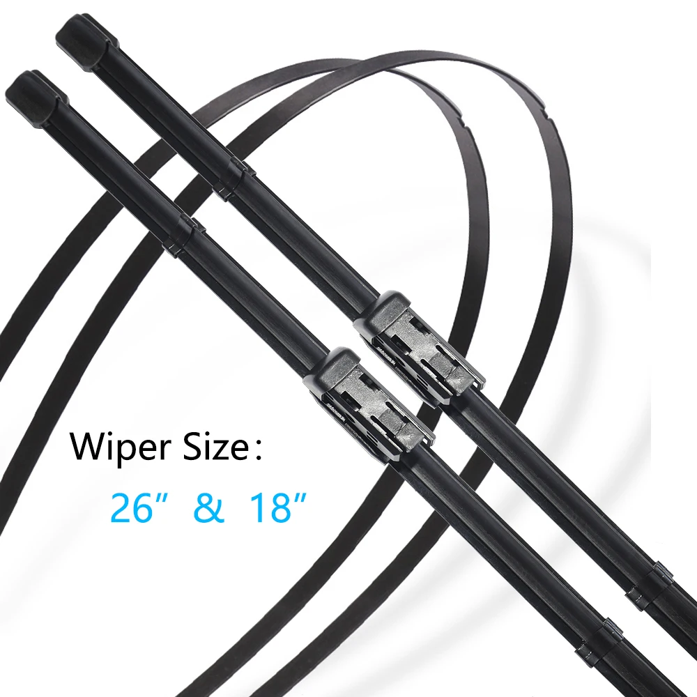 For Volkswagen VW Polo MK6 AW BZ 2018~2023 Back Windshield Windscreen Front Rear Set Wiper Blades Cleaning Accessory Hatchback