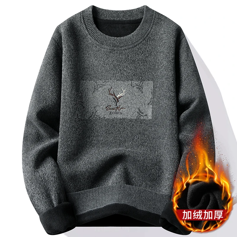 Sweater For Men Men's Clothing Streetwear Male Pullovers Spring Fashion Autumn Men's Sweat-shirt Knit Casual Hombre Warm Solid