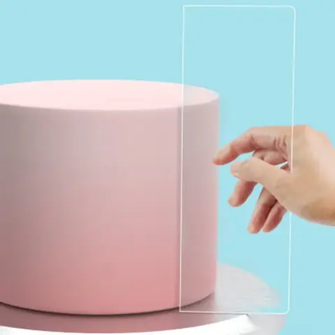 1PC 케이크 석고 투명 아크릴 보드 케이크 크림 투명 스크레이퍼 빵 베이킹 도구 주방 액세서리