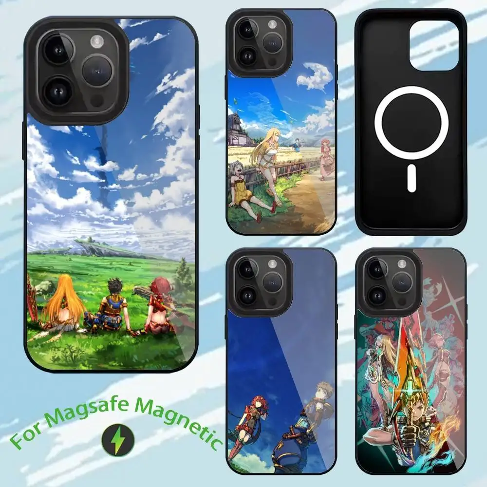 

Game X-Xenoblade Chronicles 2 Phone Case For iPhone17,16,15,14,13,12,11,Plus,Pro,Max For Magsafe Wireless Charging cover