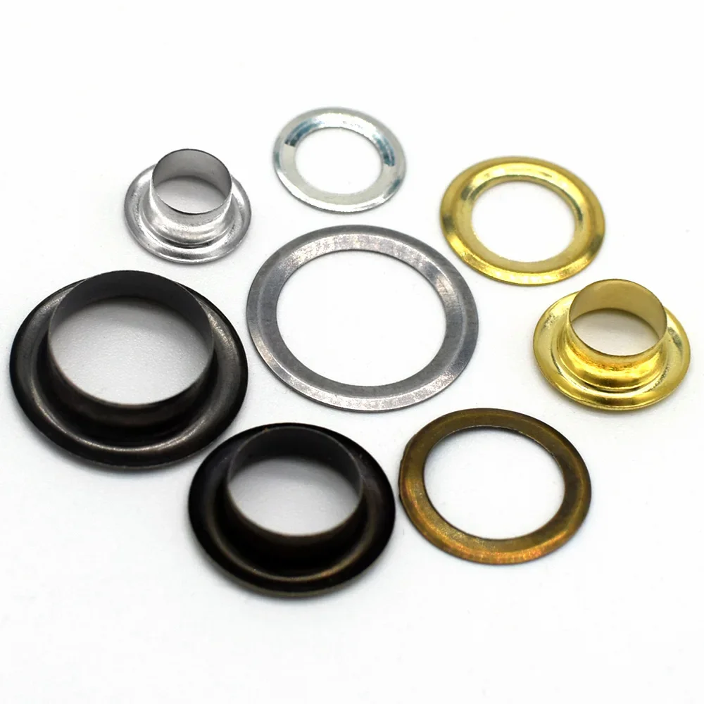 100 Sets Metal Eyelets Grommet LeatherCraft Shoses Belt 3.5-14mm Scrapbooking Eyelet for Sewing Clothes Accessories Wholesale