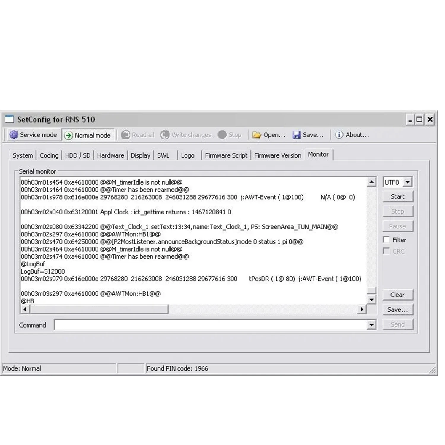 SetConfig 2.5.1 & 2.8.1 Software for RNS with Cable Identify Change PIN Code Erase the NAND Memory Supports RNS510 RNS810 RNS850