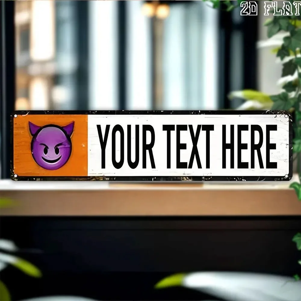 15.75×3.94 Inch 2D Flat Custom UV Print Personalized Text Plaque Wall Ornament Garage Bar Shop Club Car Decor